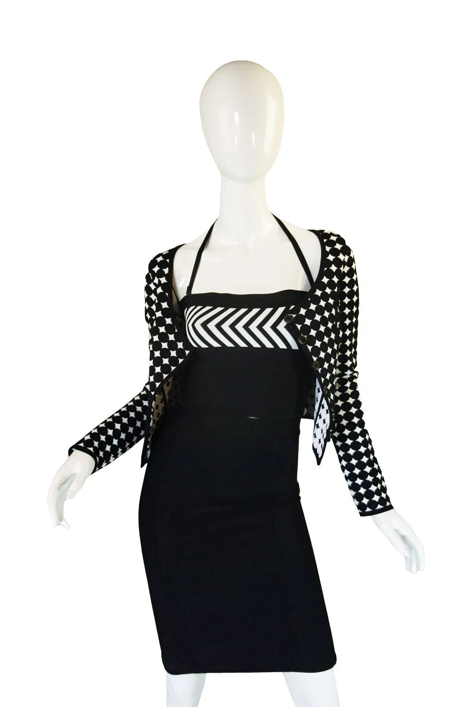1990s Herve Leger Graphic Bandage Set