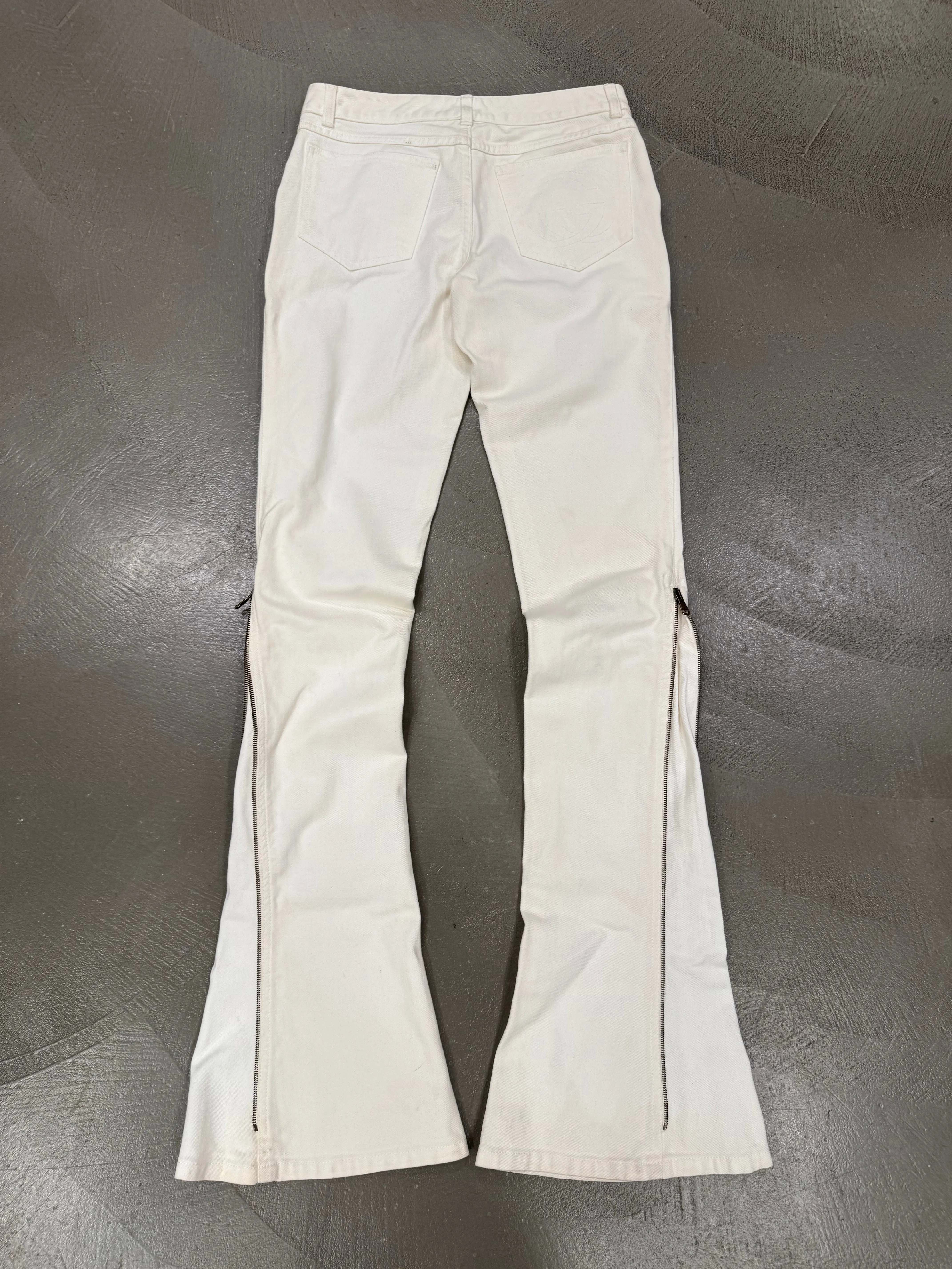 2003 Gucci by Tom ford zipper flared jeans