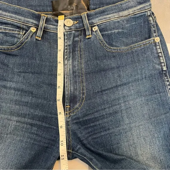 3x1 New York Emma Cropped Flare Jeans in Brightstone Made in Italy Raw Hem 25