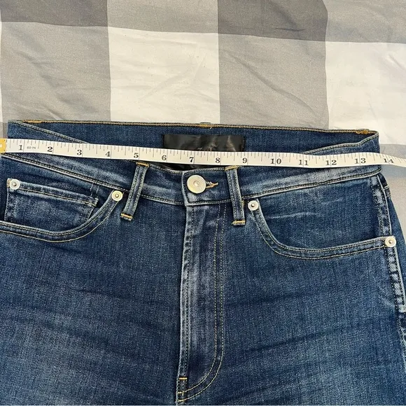 3x1 New York Emma Cropped Flare Jeans in Brightstone Made in Italy Raw Hem 25