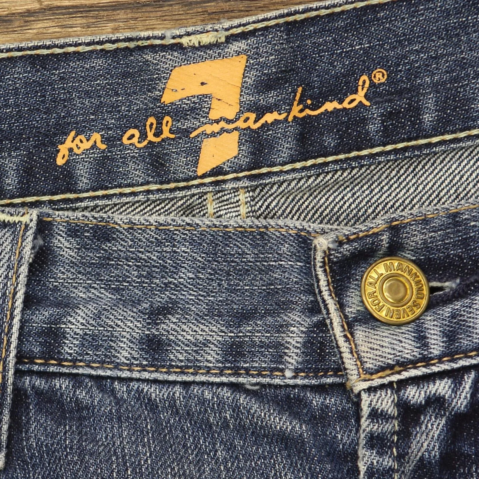 7 For All Mankind Womens Distressed Flared Jeans 167057a0d111e4 Blue Wash 31