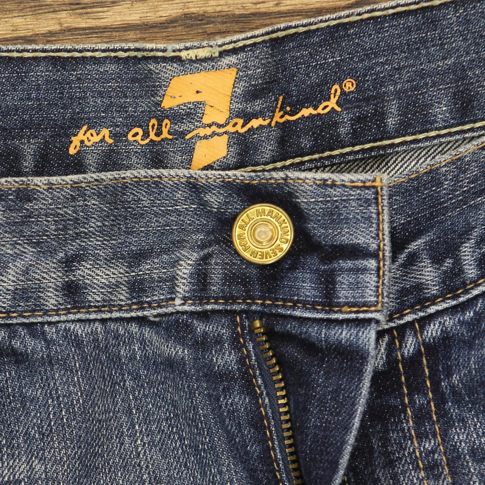 7 For All Mankind Womens Distressed Flared Jeans 167057a0d111e4 Blue Wash 31