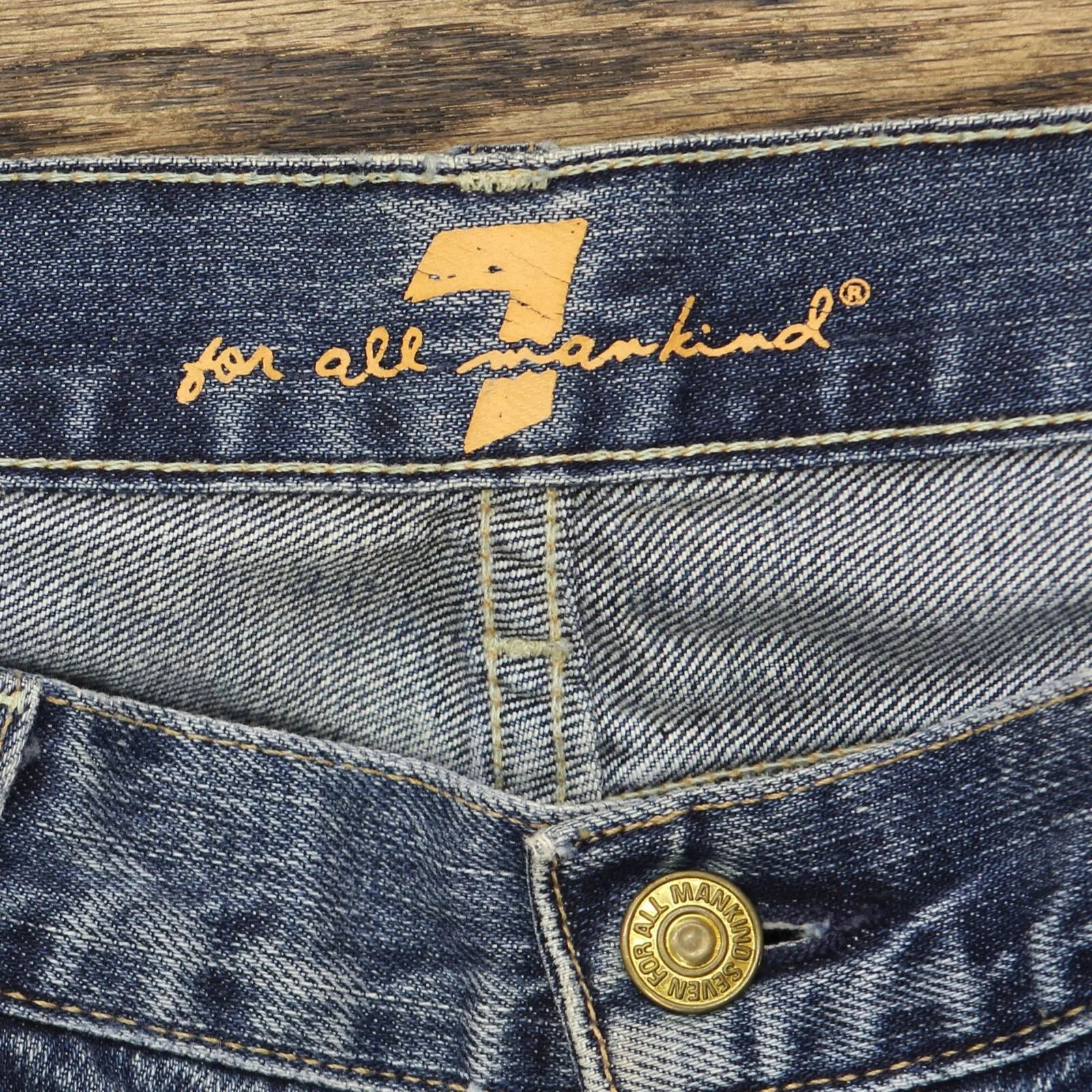 7 For All Mankind Womens Distressed Flared Jeans 167057a0d111e4 Blue Wash 31