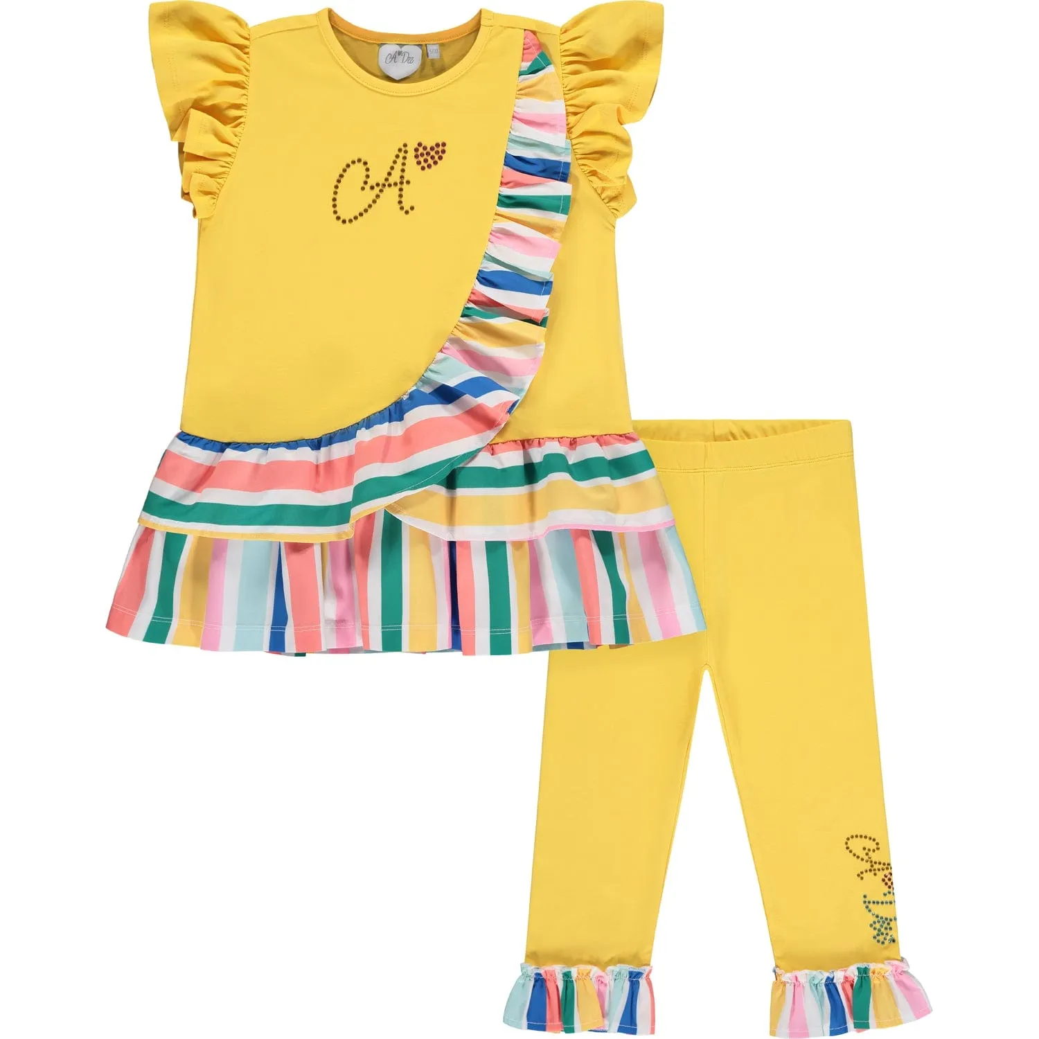 A DEE - Uriania La Isla Bonita  Frill Legging Set - Yellow