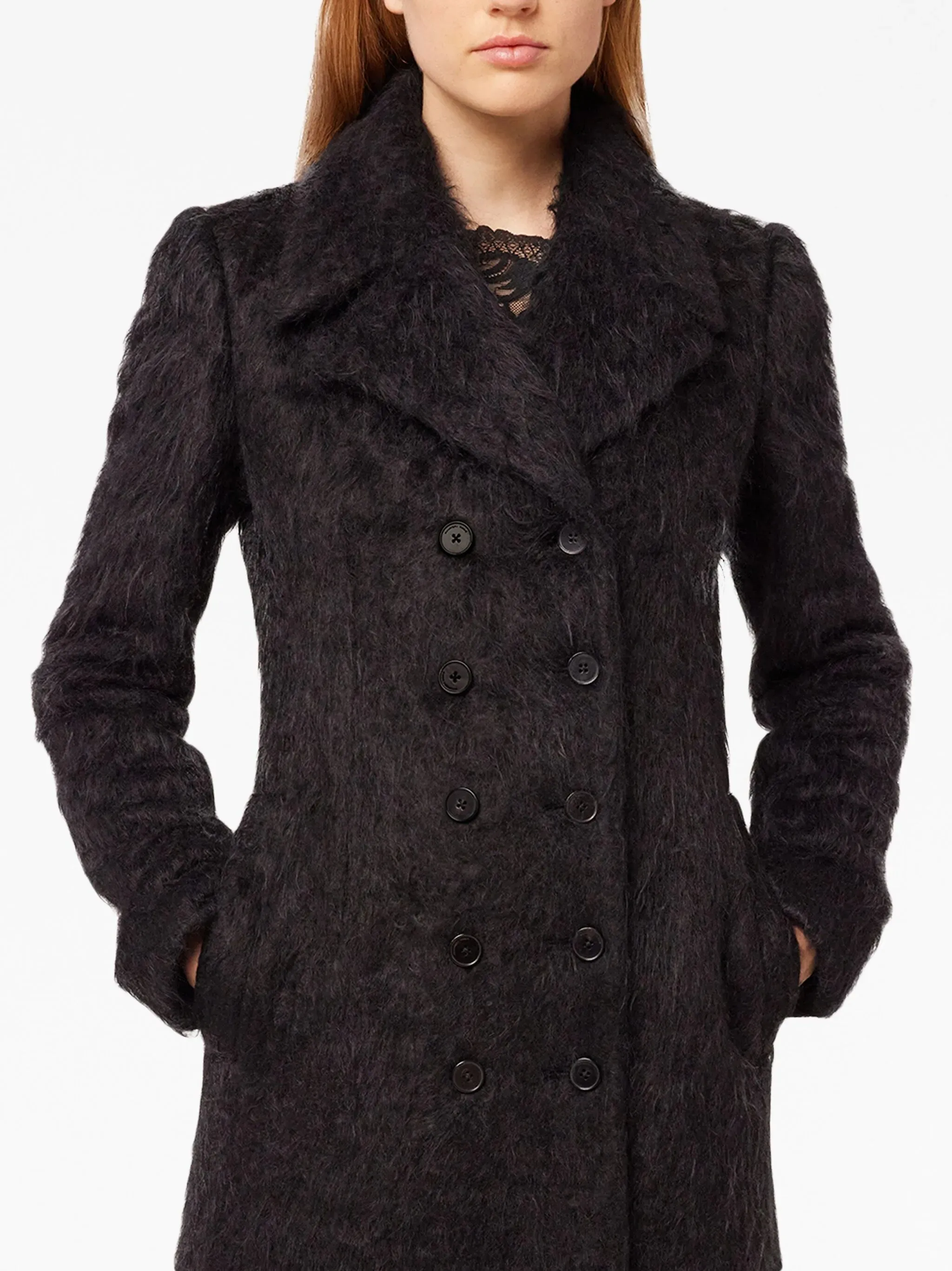 alpaca-wool coat Comprehensive product line double-breasted Friendly assistance
