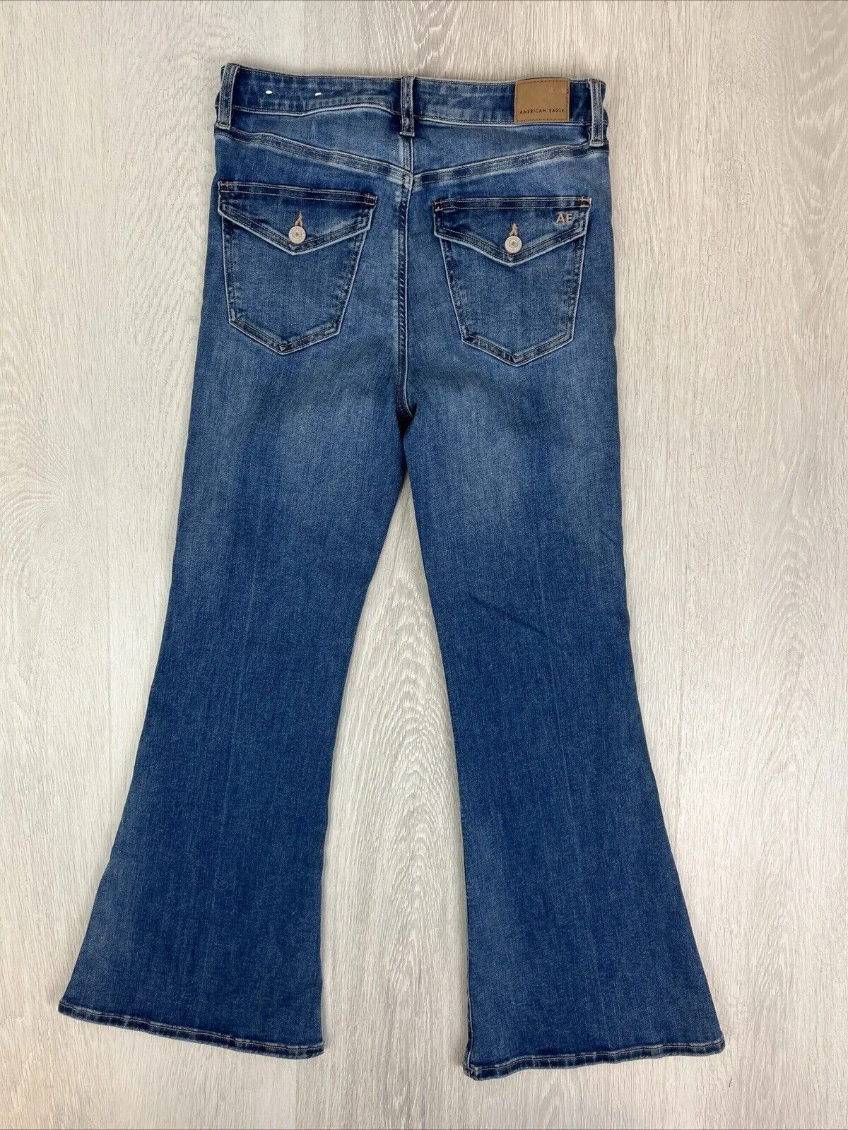 American Eagle Super High Rise Flare Womens Flared Jeans Size 8 US