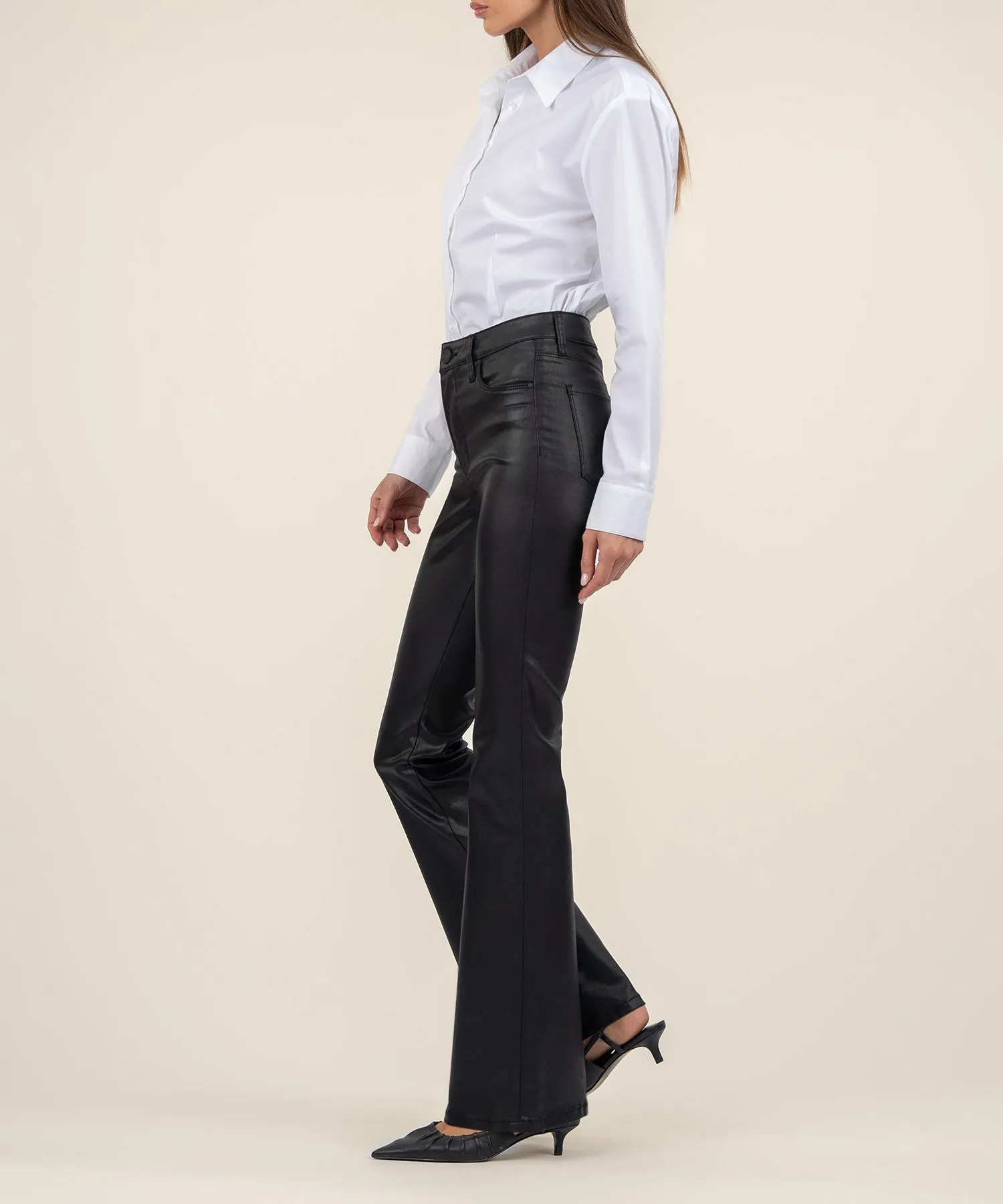 Ana Coated High Rise Flare - FINAL SALE