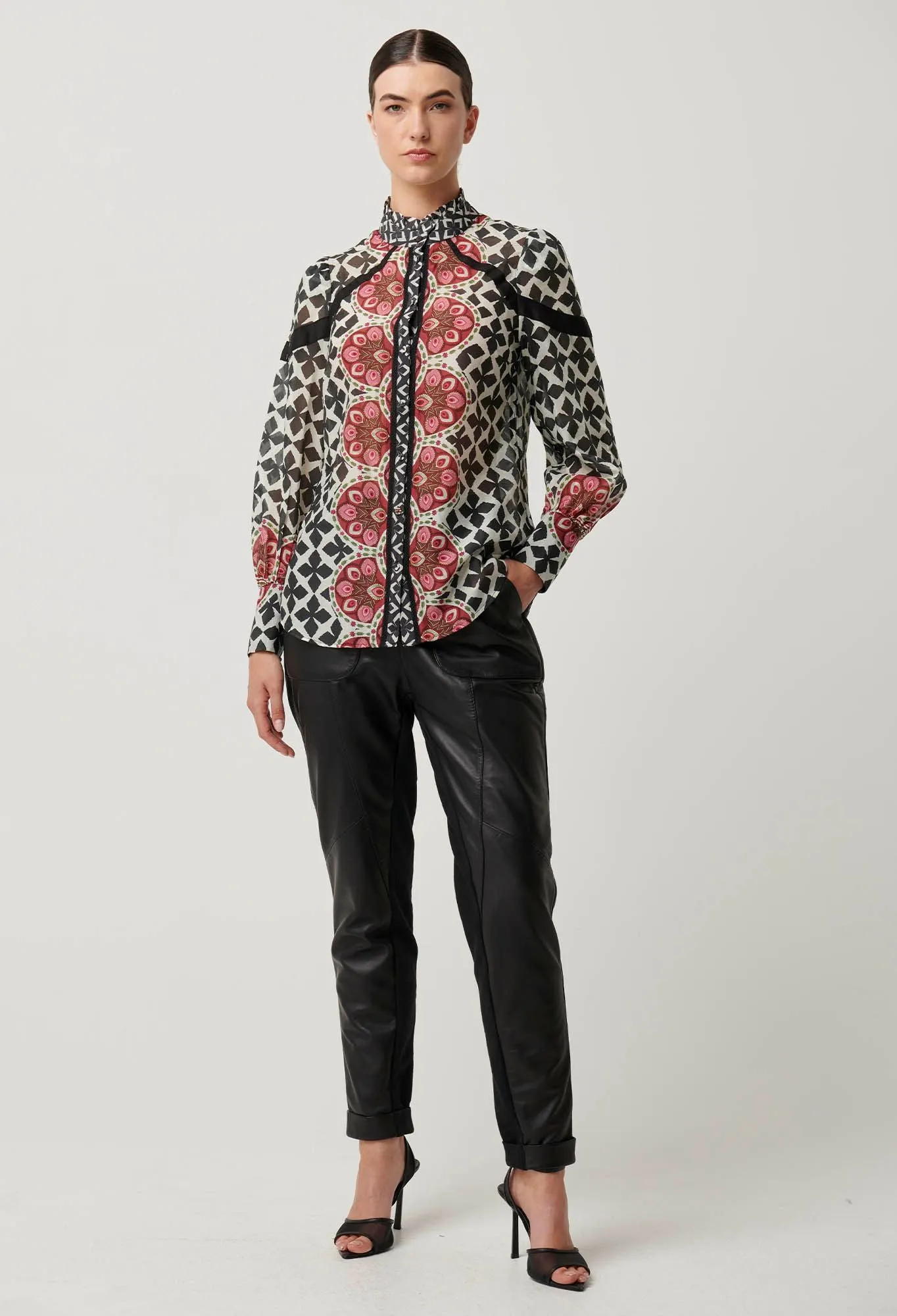 Astrid Contrast Panel Shirt - Country Tapestry