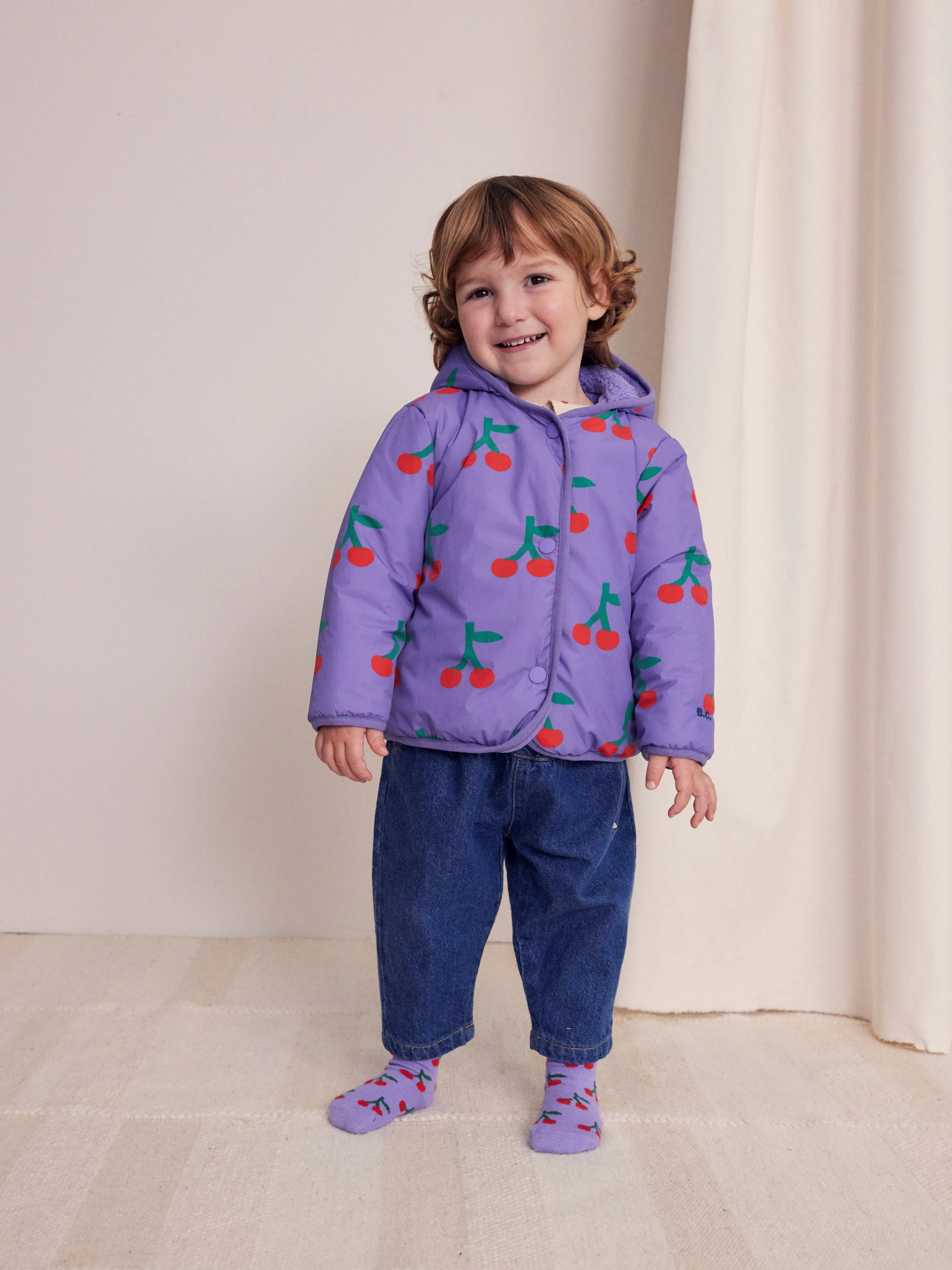 Baby Cherry all over Anorak, Purple