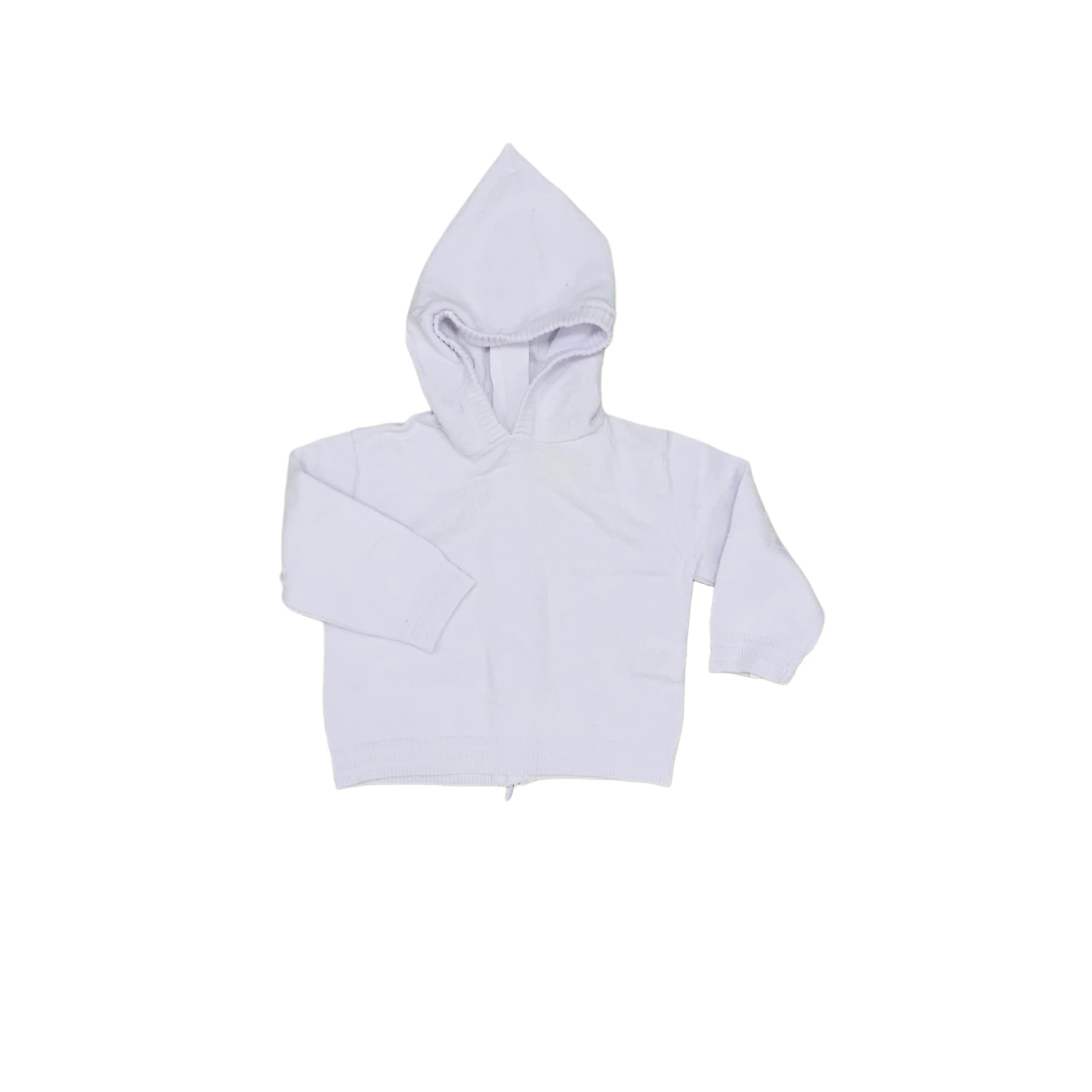 Back Zip Hooded Wh Cardigan