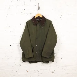 Barbour Bedale Wax Jacket Coat - Green - L