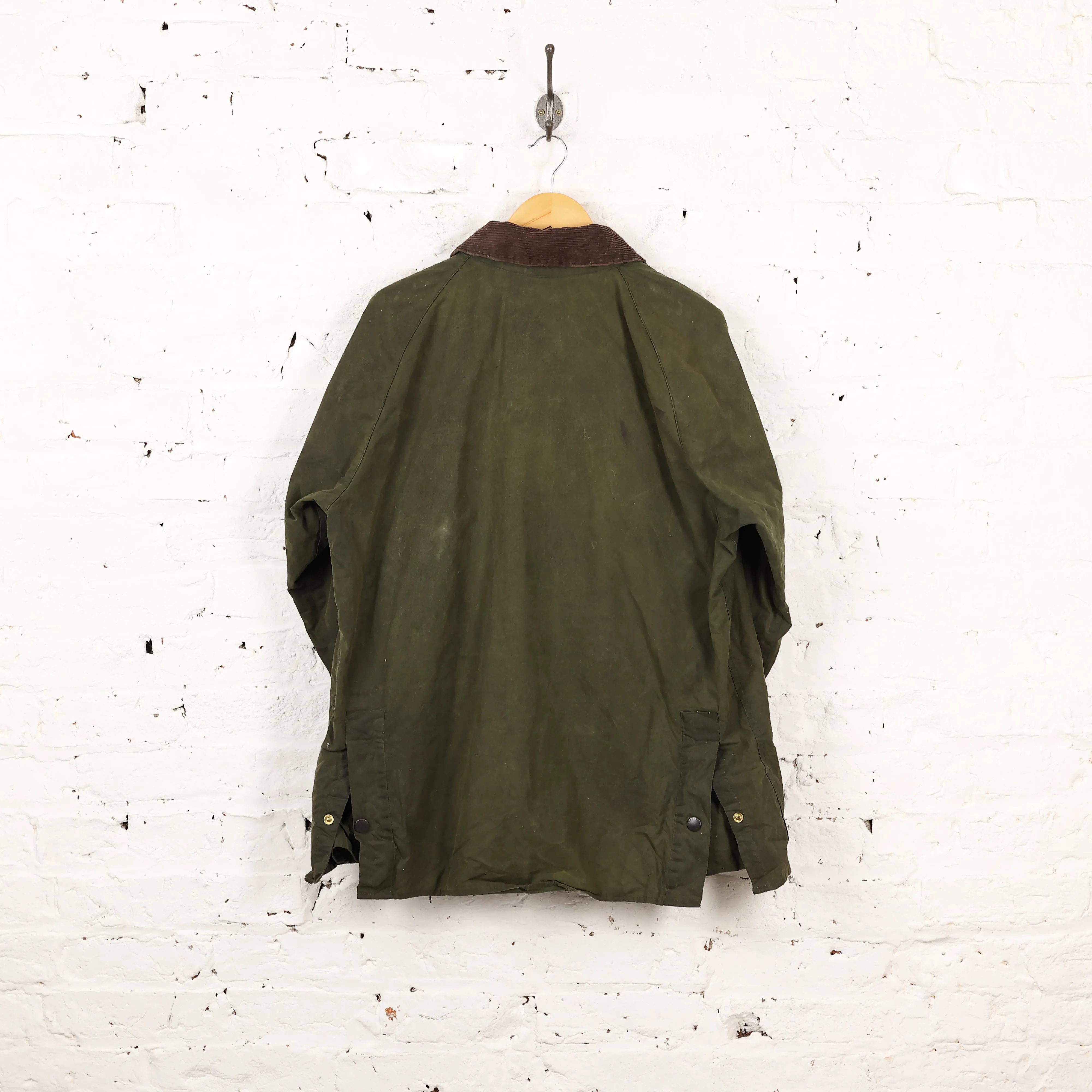 Barbour Bedale Wax Jacket Coat - Green - L