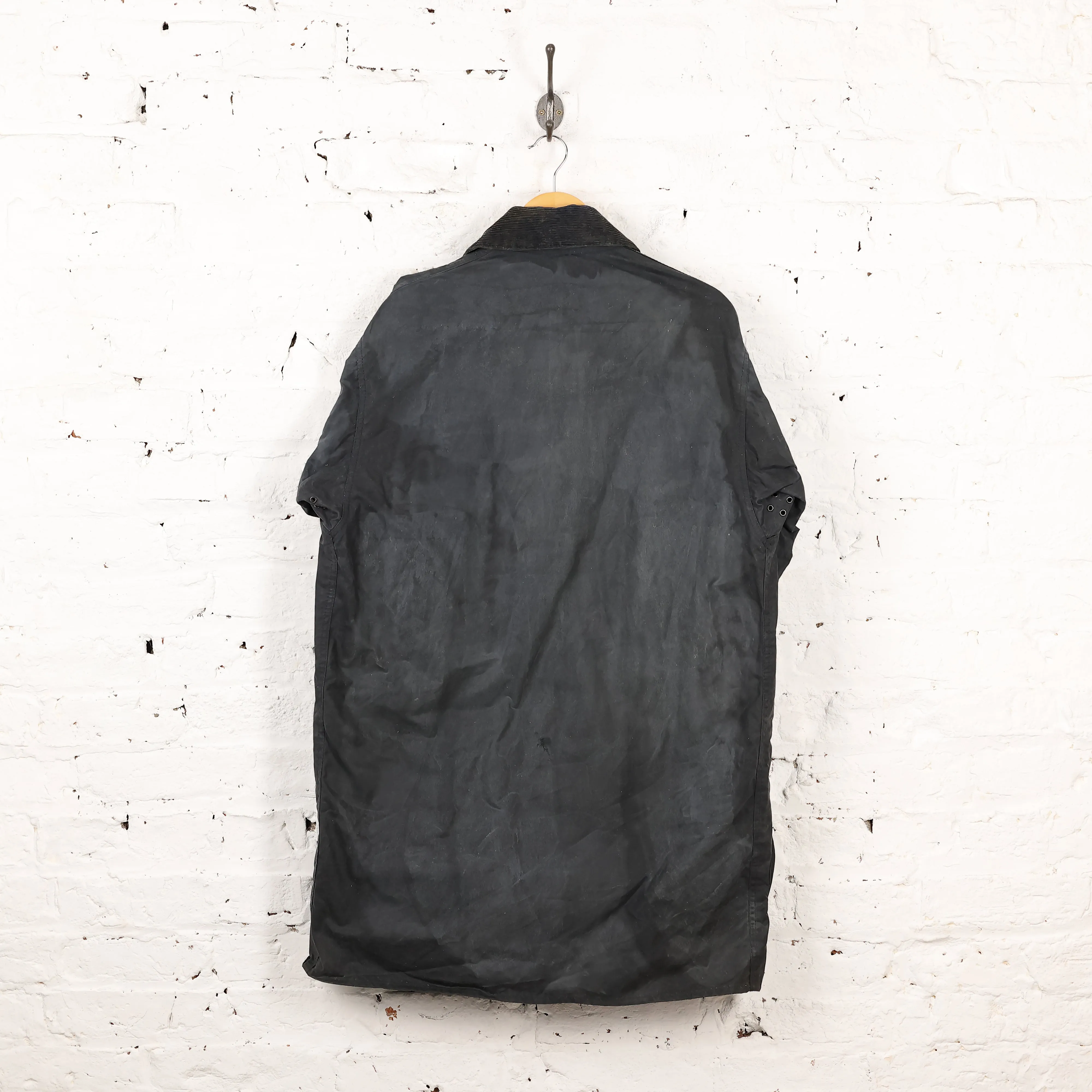 Barbour Border Wax Jacket Coat - Blue - M
