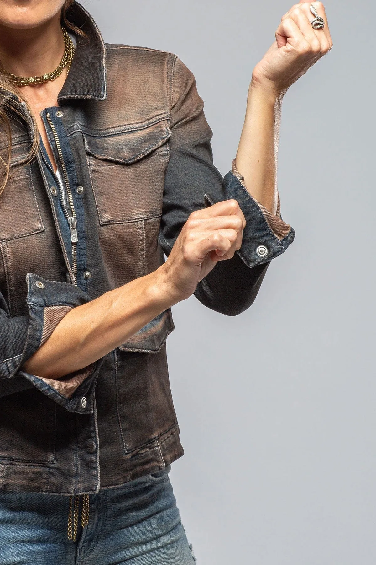 Beale Over-Dyed Denim Jacket In Desert