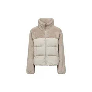 Beige Polyester Jackets & Coat