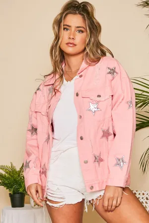 Big Star Patch Damaged LS Denim Jacket