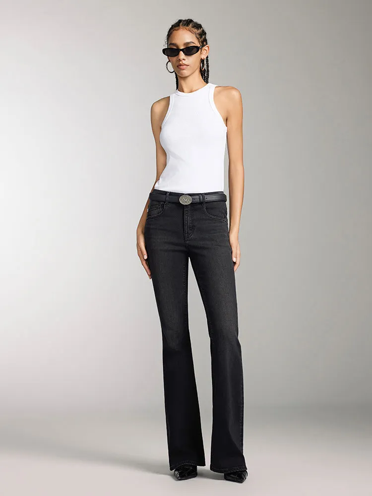 Black Flared Jeans