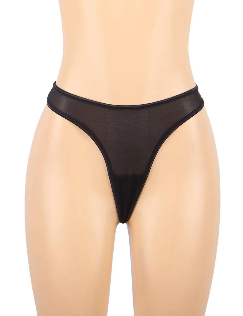 Black Sexy Floral Lace Garter Panty With Farawlaya