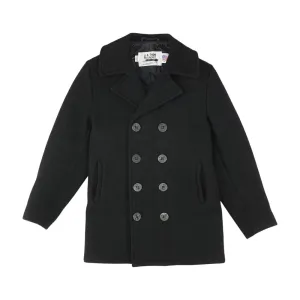 Black Solid Peacoat
