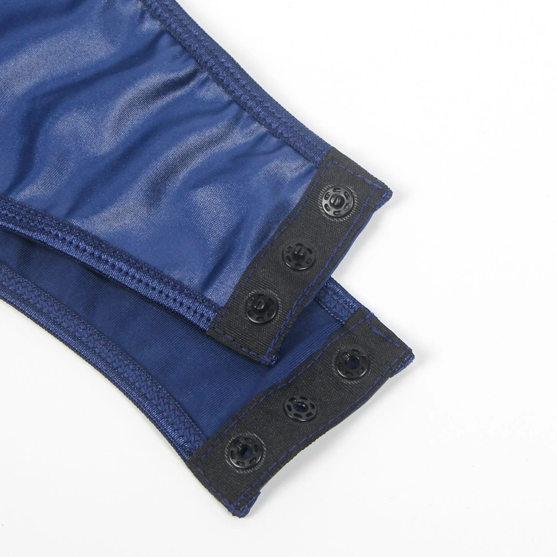 Blue Sexy Faux Leather Bodysuit Egypt