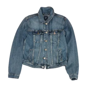 Blue Solid Denim Jacket