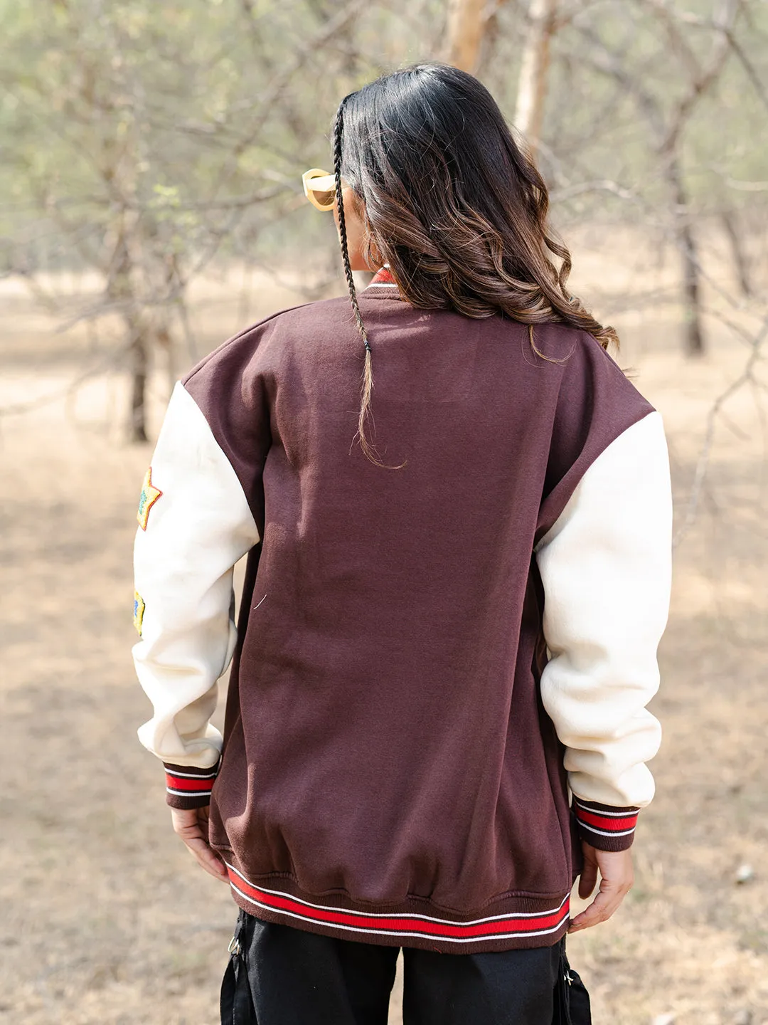 Brown Poker Varsity Jacket