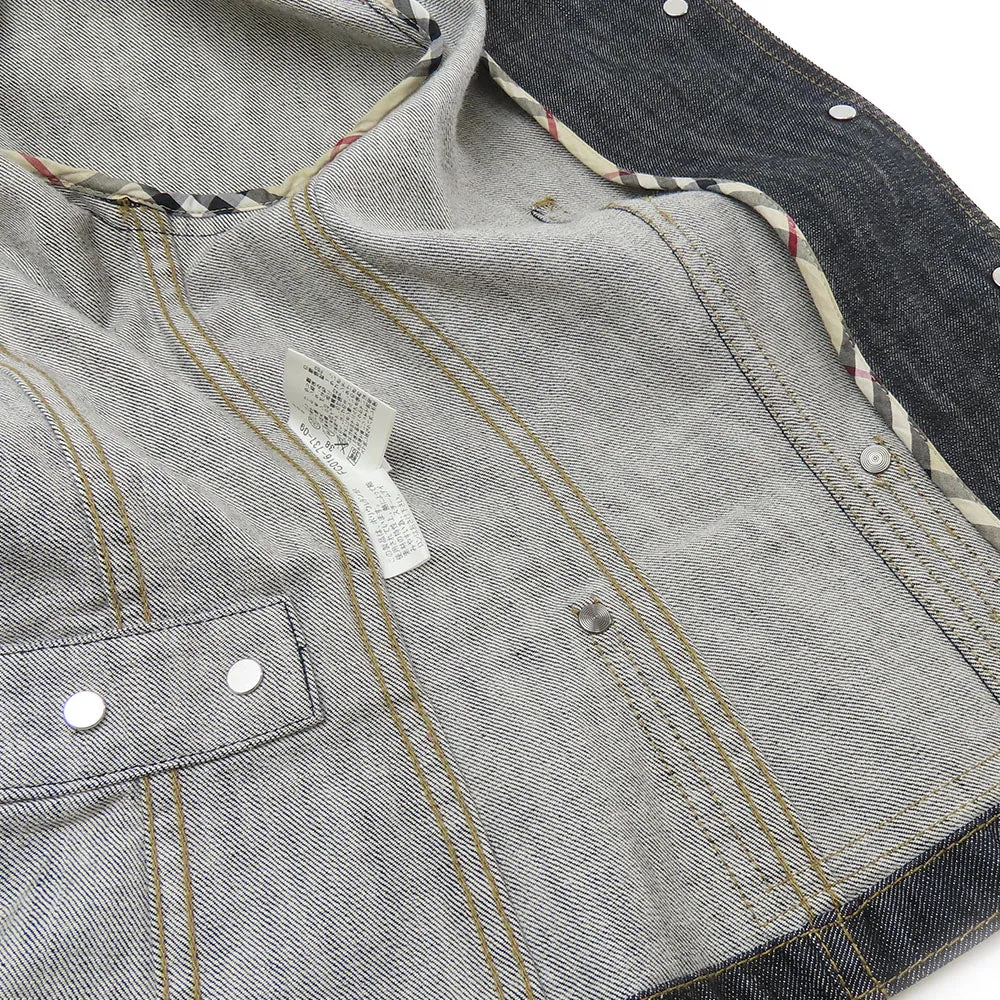 Burberry Denim Leather Jacket Black 38