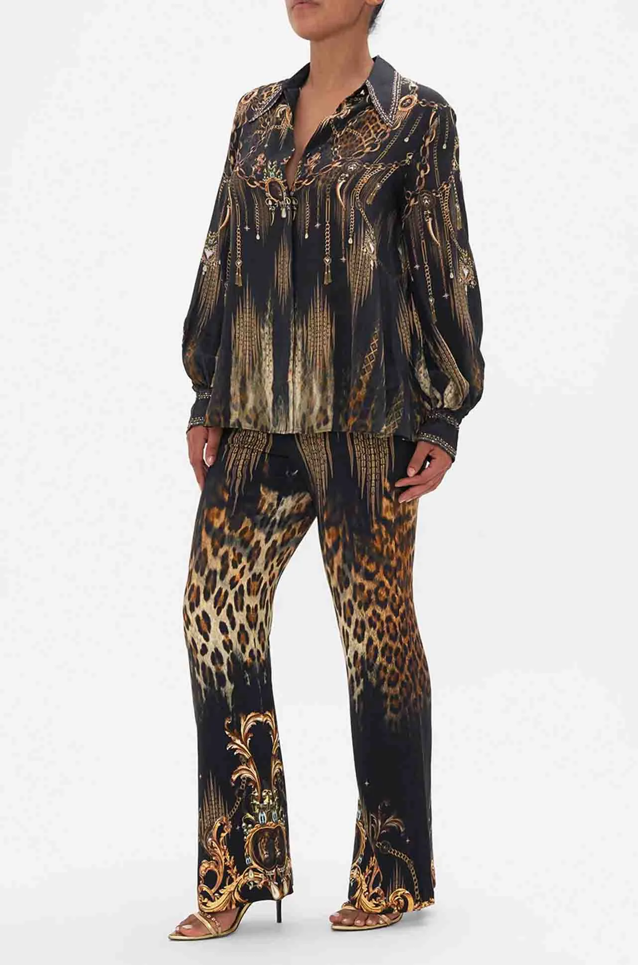 Camilla - Jungle Dreaming Curved Collar Blouse
