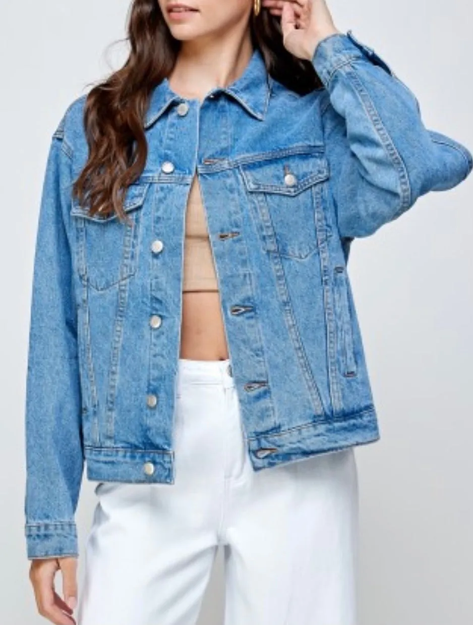 Classic Oversize Denim Jean Jacket