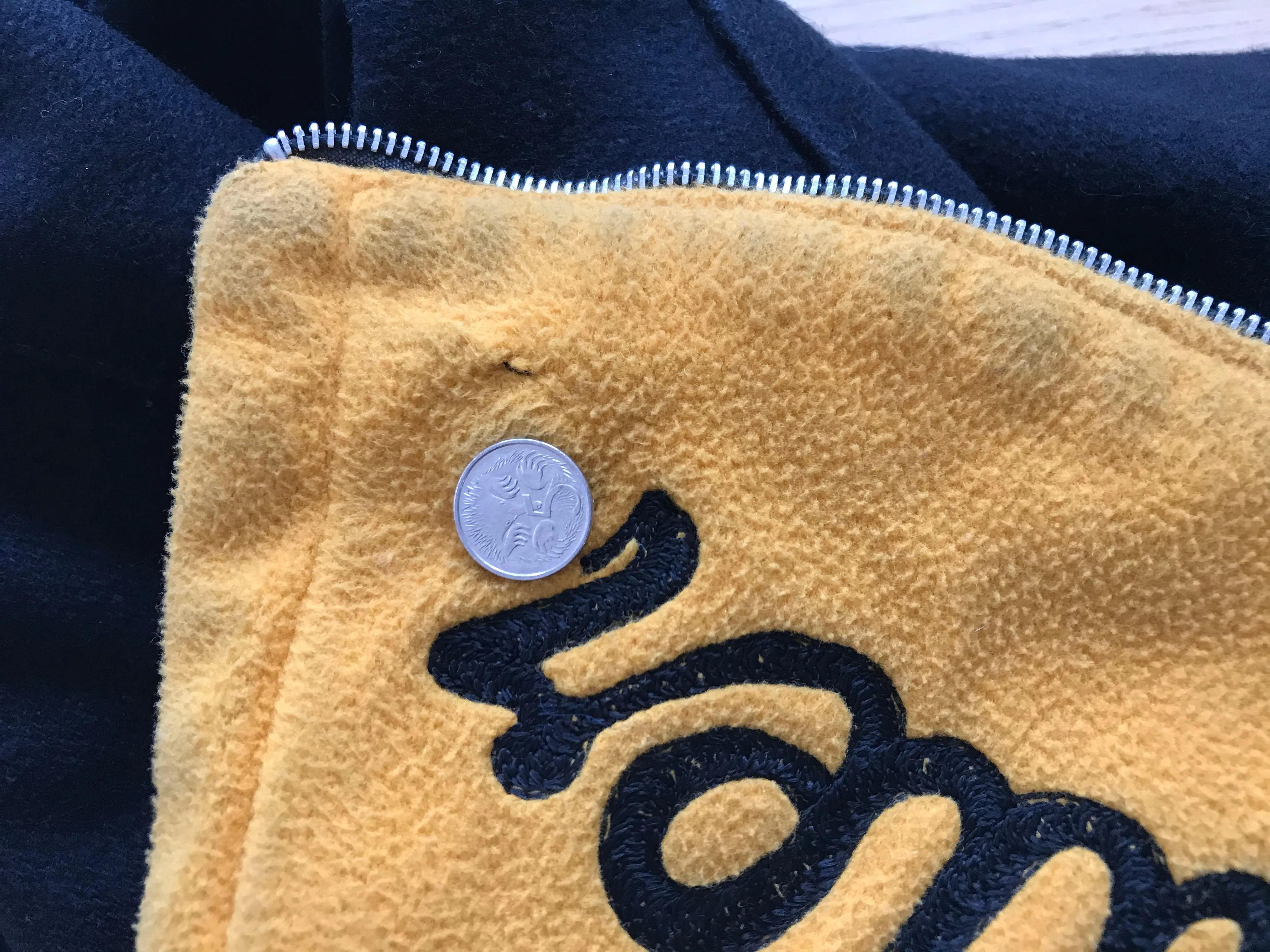 College Cheerleader Hooded Women’s 1980’s Vintage Wool Jacket
