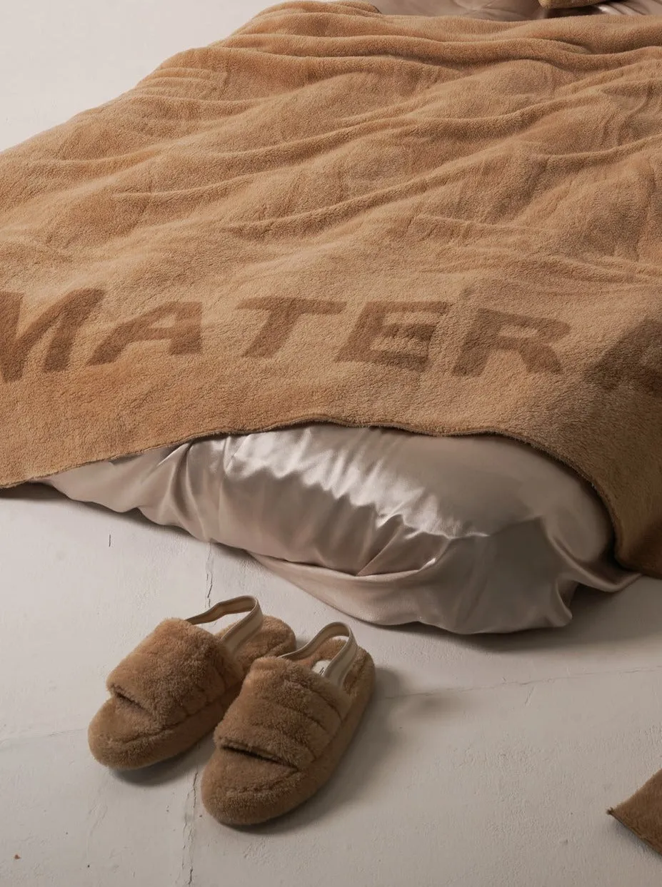 comfort fluffy slippers / 亜麻(beige)