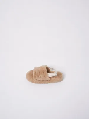comfort fluffy slippers / 亜麻(beige)