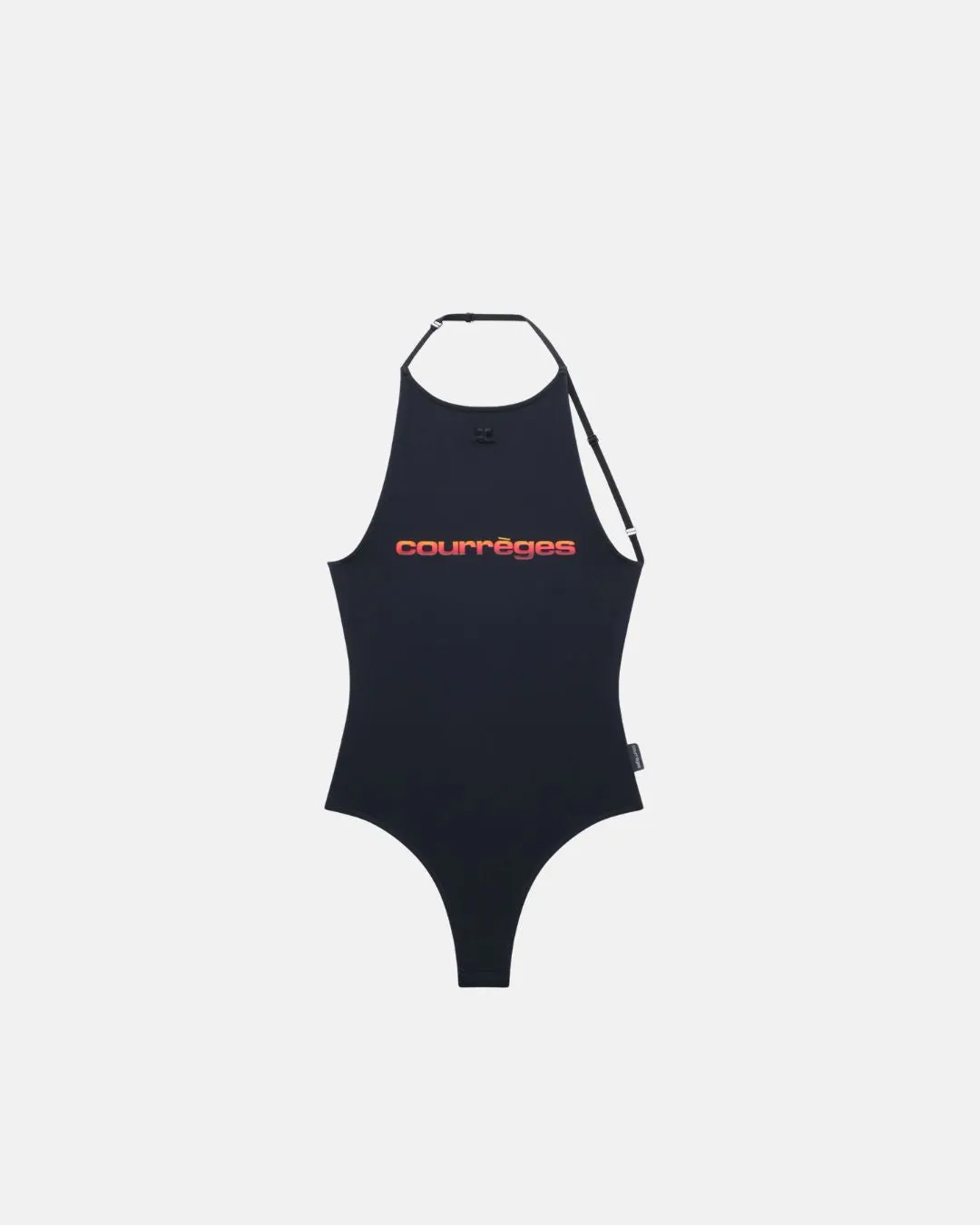 Courreges Techno Mat Jersey Lingerie Bodysuit Black