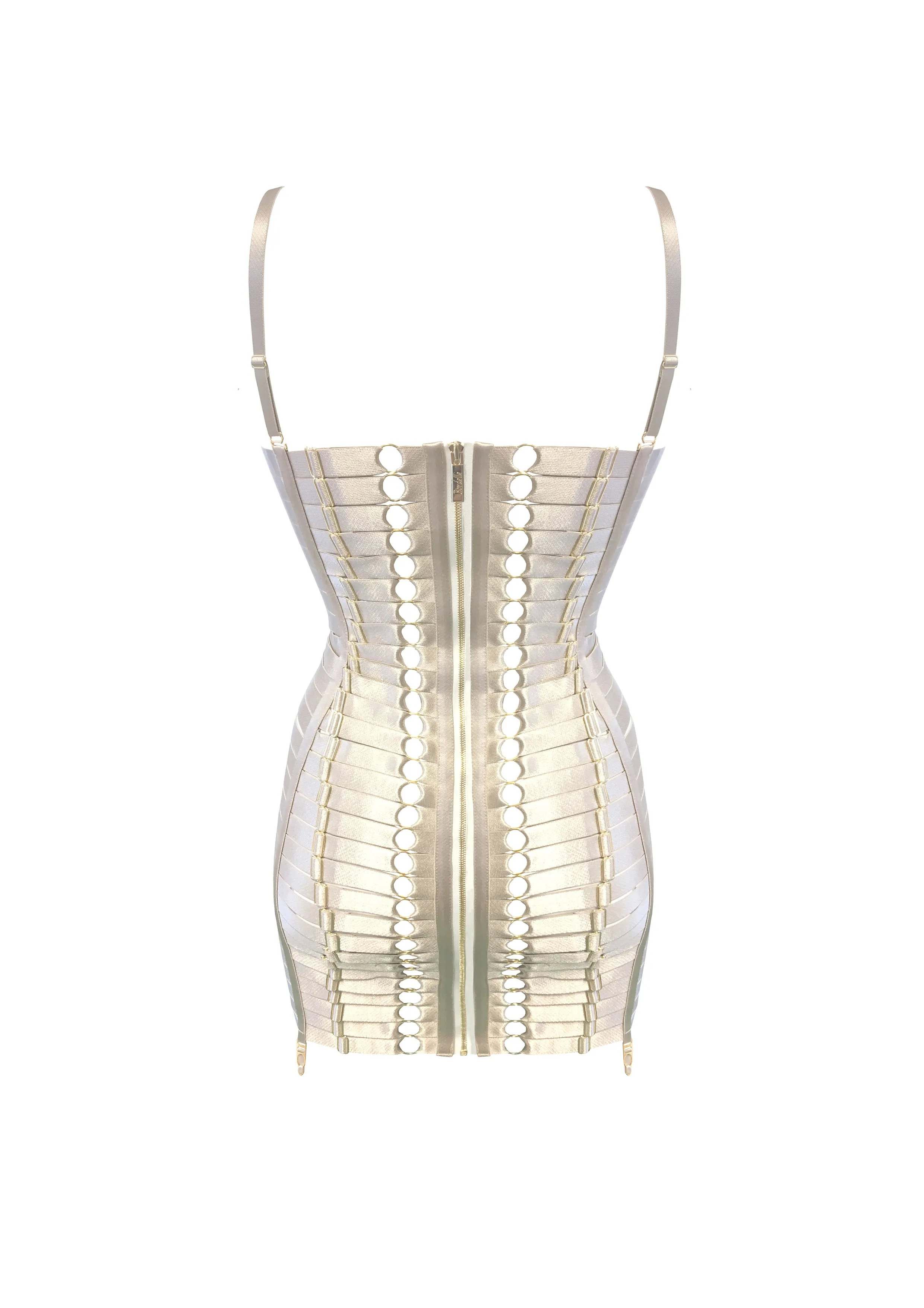 Cream Adjustable Bondage Angela Girdle Dress