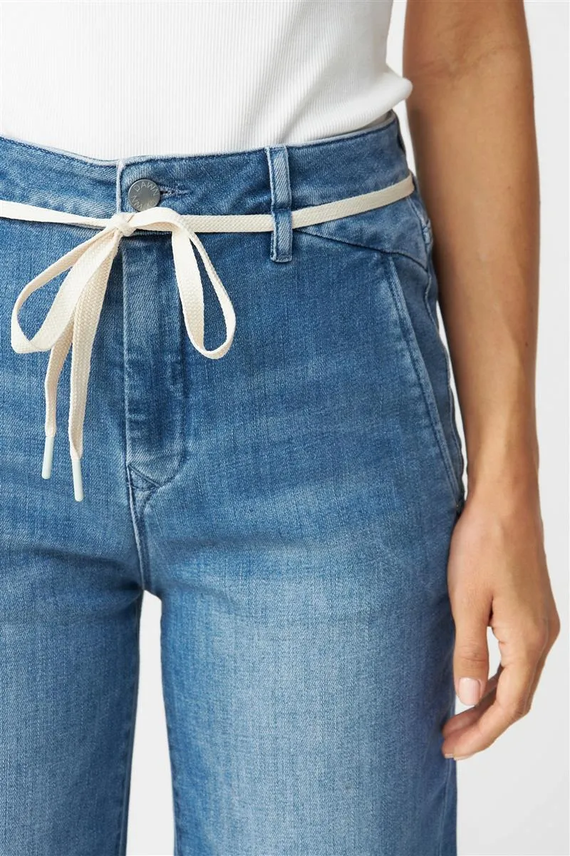 DAWN Dew Flared Soft Denim French Pocket medium blue