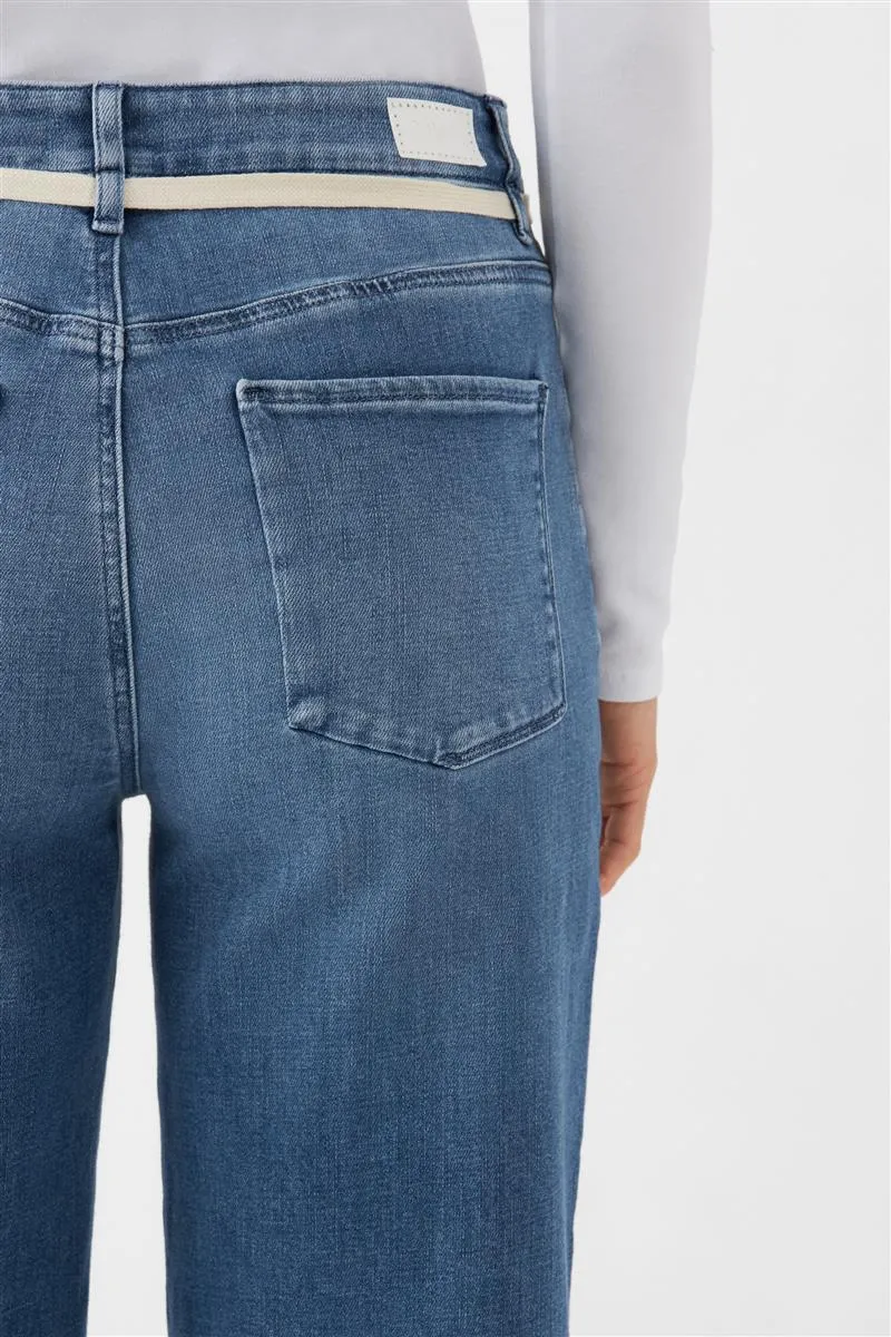 DAWN Dew Flared Soft Denim French Pocket medium blue