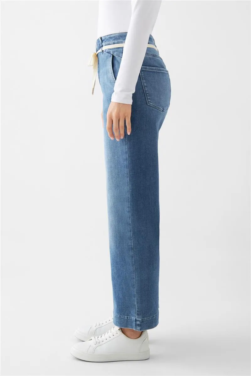 DAWN Dew Flared Soft Denim French Pocket medium blue