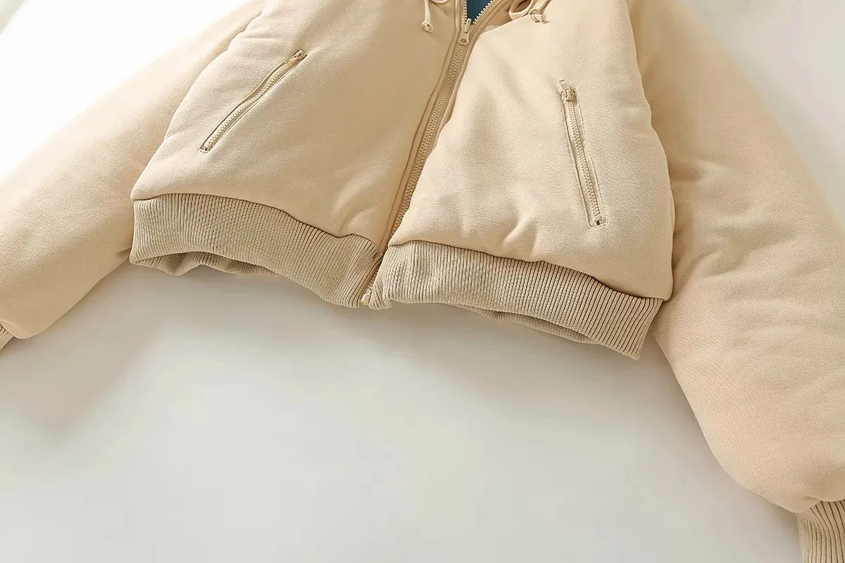 Double Side Hooded Oversize Contrast Color Outerwear Coat