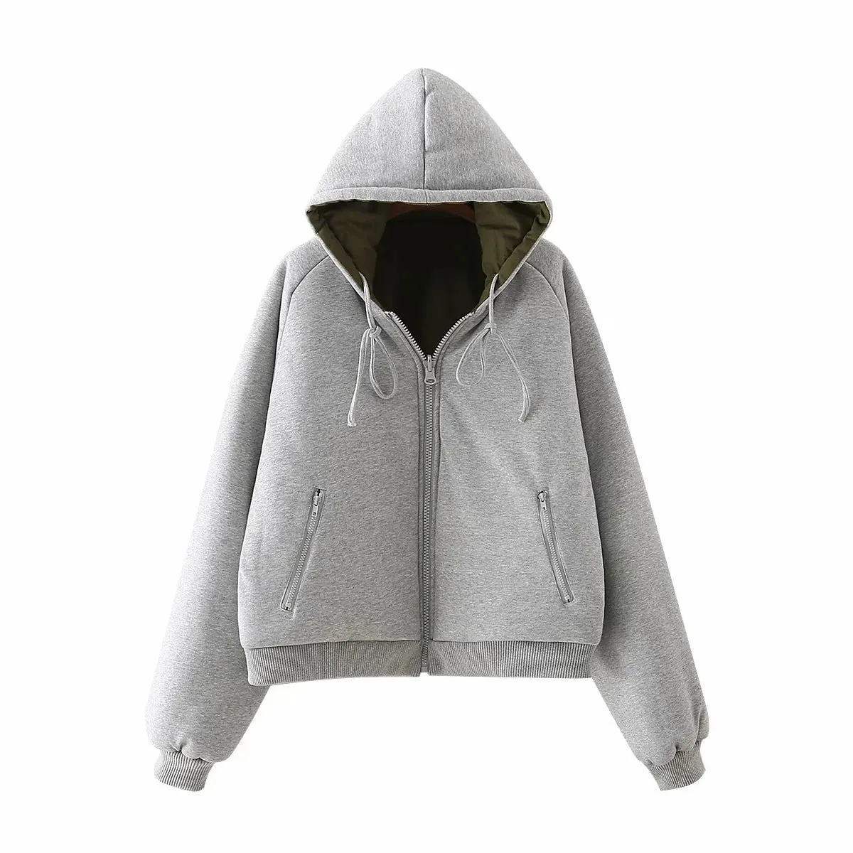 Double Side Hooded Oversize Contrast Color Outerwear Coat