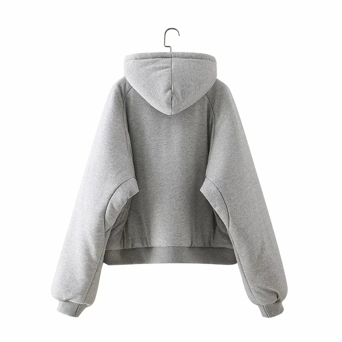 Double Side Hooded Oversize Contrast Color Outerwear Coat