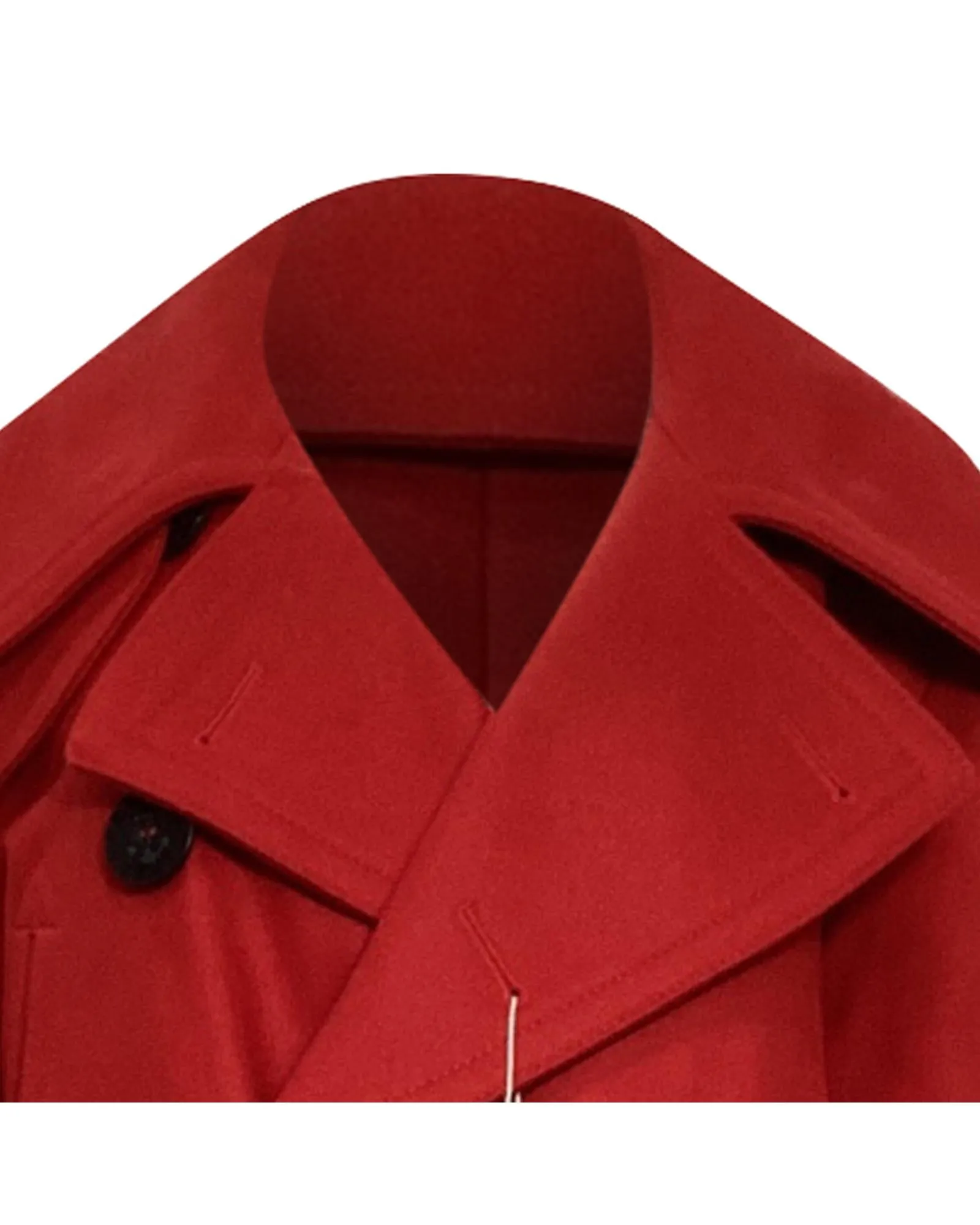 DoubleBreasted Peacoat Long Sleeves