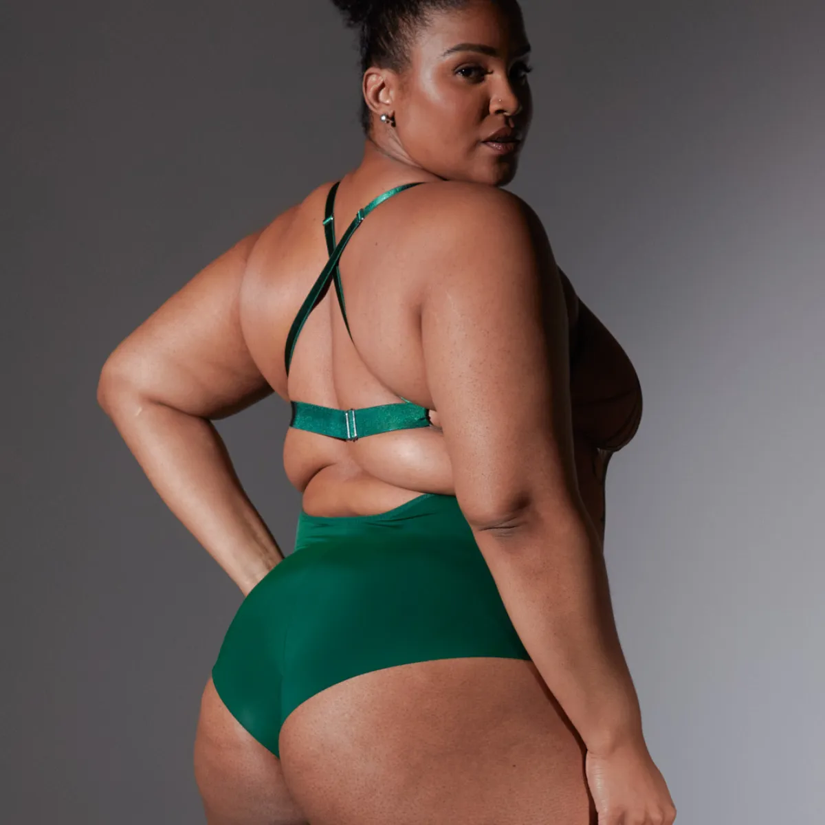 Dracona Bodysuit - Emerald/Toffee