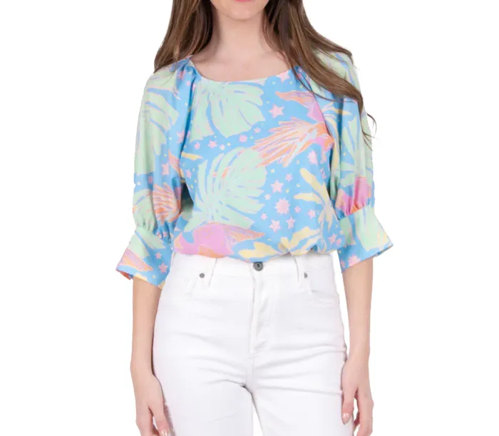 Emily McCarthy Celeste Crop - Parrot Party