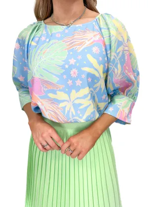 Emily McCarthy Celeste Crop - Parrot Party