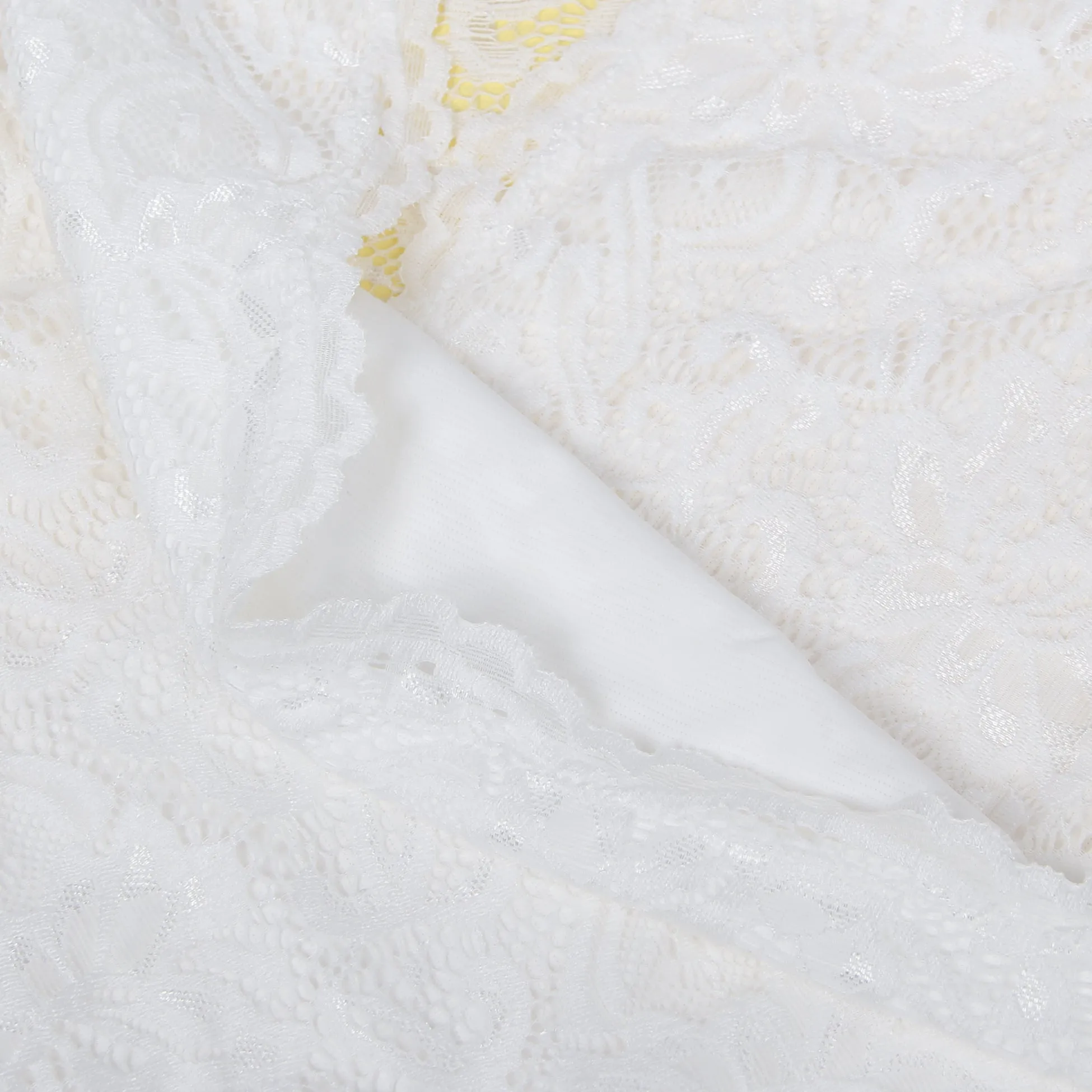 Farawlaya  Brushed Lace Long Sleeve Bodysuit