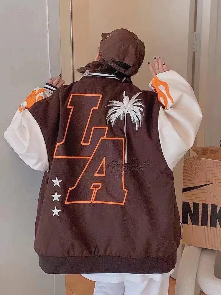 Flamy Baseball Palm Tree Jacket