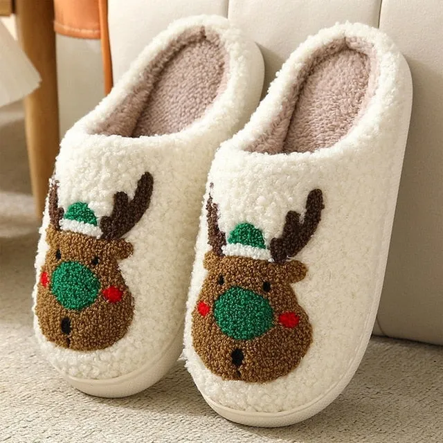 Fluffy Cute Animal design Slippers Women