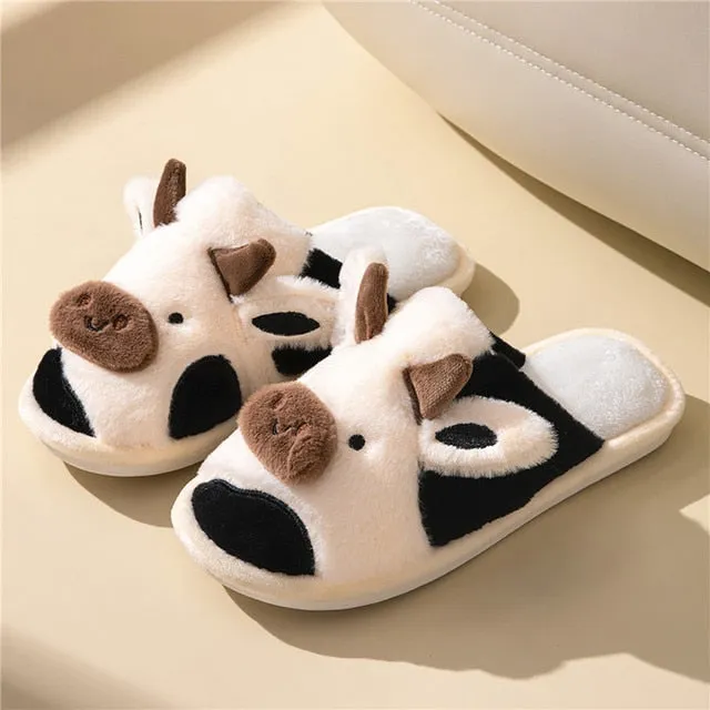 Fluffy Cute Animal design Slippers Women