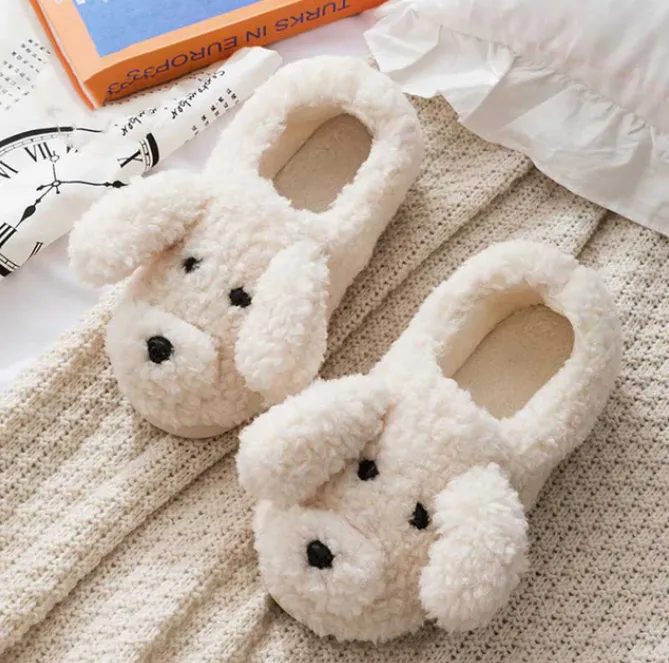 Fluffy Cute Animal design Slippers Women