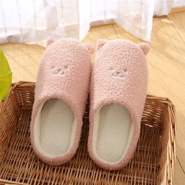 Fluffy Cute Animal design Slippers Women